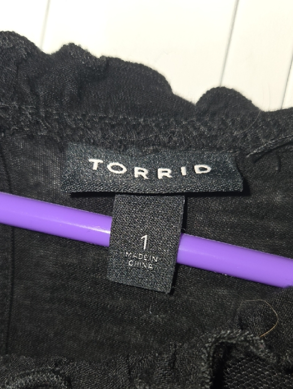 torrid Black Lace Yoke Flutter-Sleeve Blouse - Picture 2 of 3